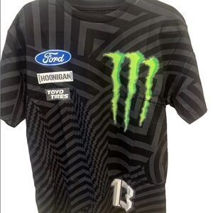 Hoonigan #13 Bakkerud Driver DC Monster Ford Toyo Tires Black T-shirt Size M NWT